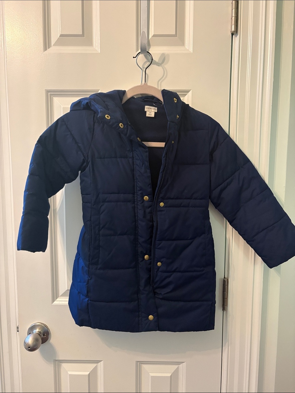Crewcuts Kids Hooded Puffer Coat - Navy Blue